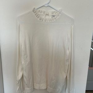 J. Crew Ruffle Neck Sweater